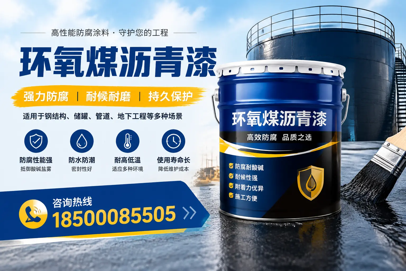 环氧煤沥青漆在工业中的应用,保亭企业的选择